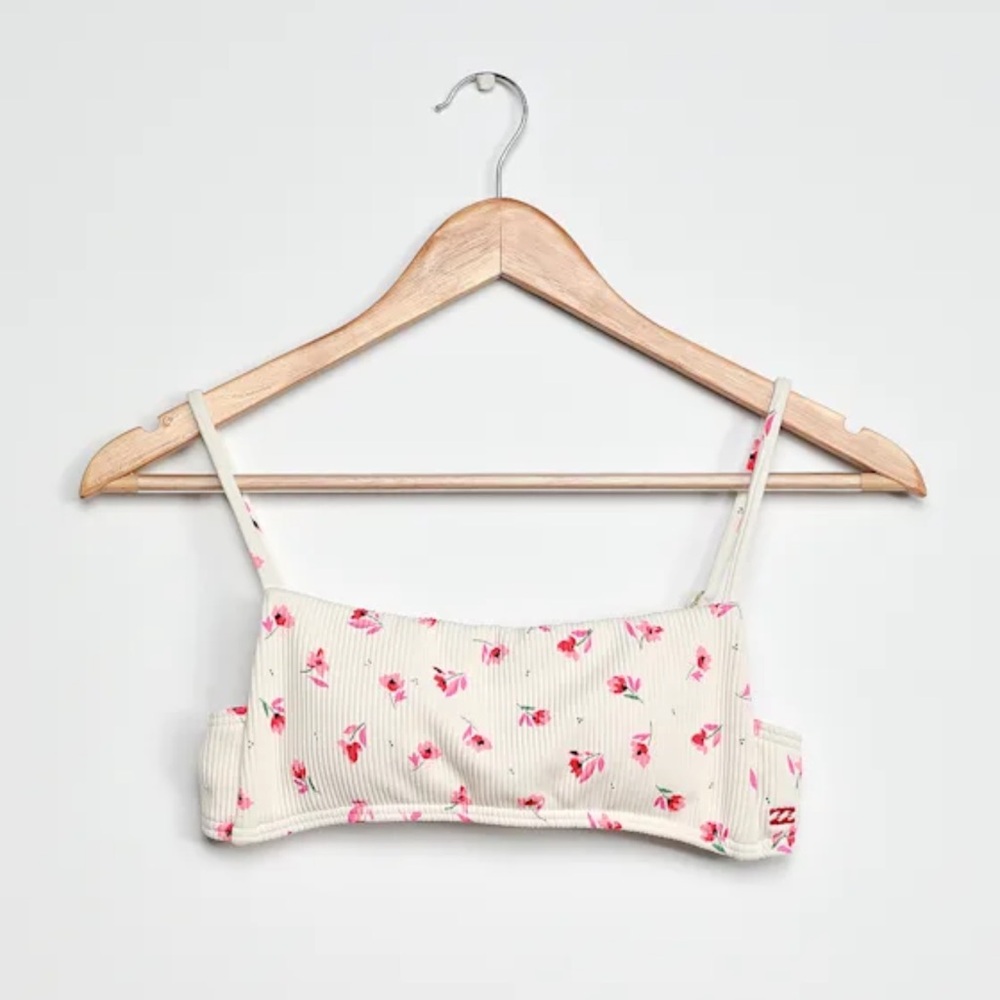 Billabong Cream Floral Print Bralette Bikini Top